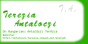 terezia antaloczi business card
